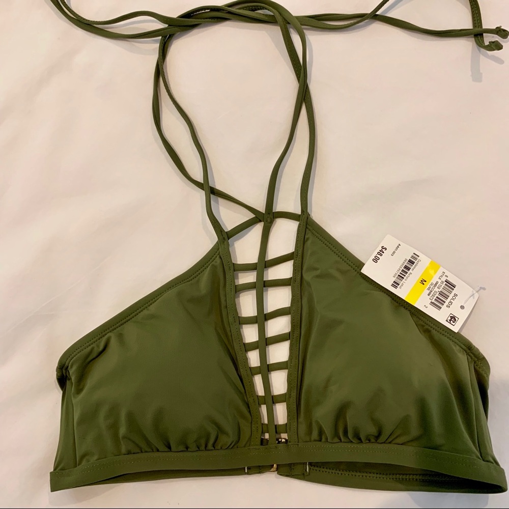 Bar 111 bathing suit top medium NWT Med Green